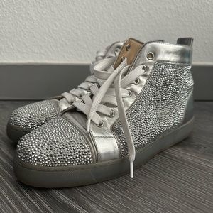 Sneakers Christian Louboutin Swarovski grey/silver